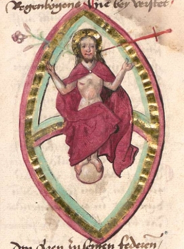 Buch der heiligen Dreifaltigkeit, late 14th Century (Munich MS, Bayerische Staatsbibliothek, CGM. 598). Source: Adam McLean, alchemywebsite.com