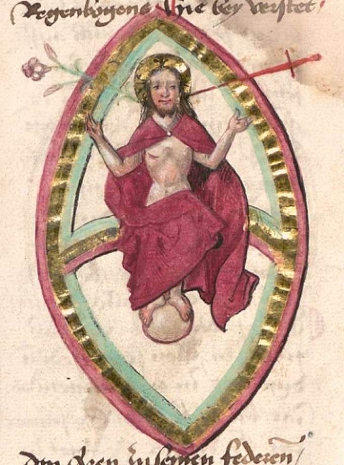Buch der heiligen Dreifaltigkeit, late 14th Century (Munich MS, Bayerische Staatsbibliothek, CGM. 598). Source: Adam McLean, alchemywebsite.com